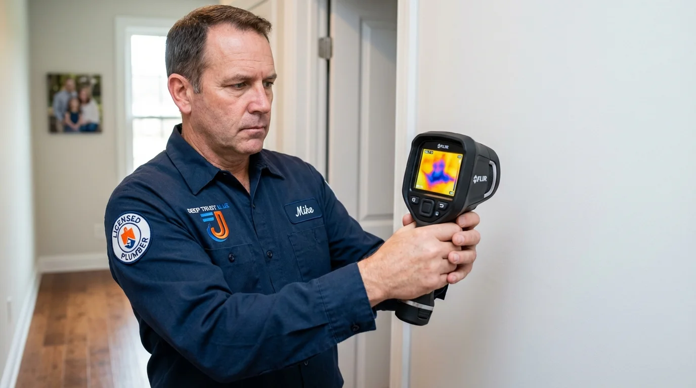 Thermal imaging leak detection by Johns Plumbing LLC in Reynoldsburg